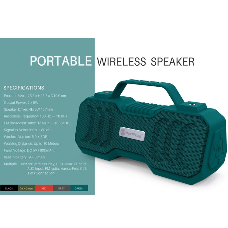 Loa Stereo Bluetooth Không Dây Di Động NewRixing NR-4500 Hỗ Trợ Chức Năng TWS / FM