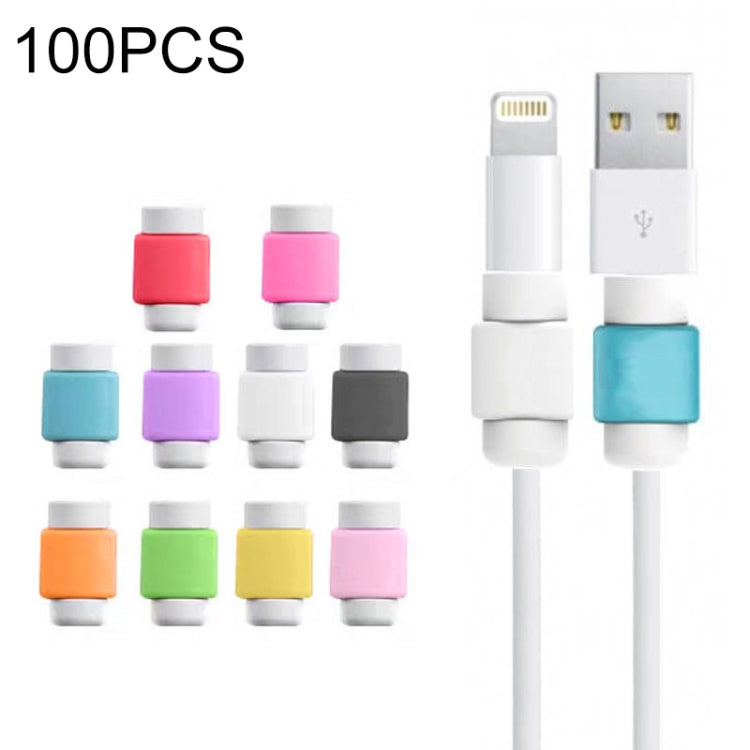 100 cái vỏ bảo vệ dây cáp tai nghe, giá cuộn dây, bộ tổ chức dây, giao màu ngẫu nhiên, 100 cái bộ tổ chức