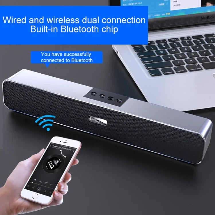 Loa Bluetooth không dây YINDIAO A36 Bluetooth 5.0 Subwoofer thông minh cho máy tính, phiên bản nâng cấp Bluetooth (màu đen)