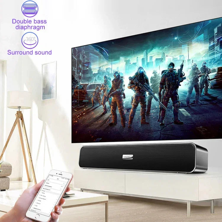 Loa Bluetooth không dây YINDIAO A36 Bluetooth 5.0 Subwoofer thông minh cho máy tính, phiên bản nâng cấp Bluetooth (màu đen)