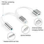 Cáp chuyển đổi sạc 10cm 8 Pin cái & âm thanh 3.5mm cái sang 8 Pin đực, hỗ trợ tất cả hệ điều hành iOS