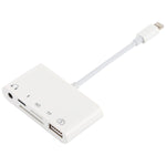 Bộ chia 5 trong 1 8 chân sang USB HUB và USB-C / Type-C và tai nghe 3.5mm và đầu đọc thẻ SD và TF