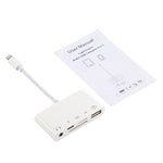 Bộ chia 5 trong 1 8 chân sang USB HUB và USB-C / Type-C và tai nghe 3.5mm và đầu đọc thẻ SD và TF
