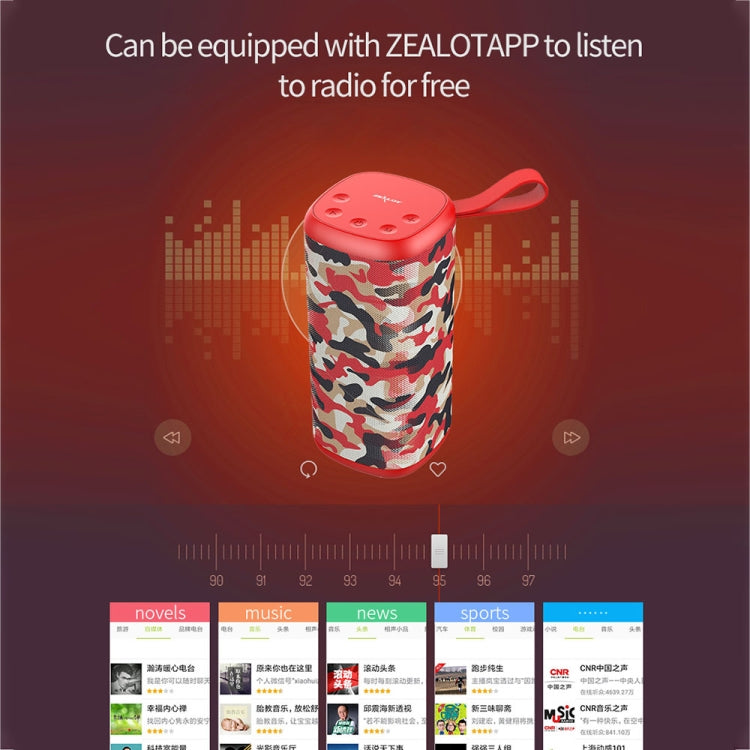 Loa Bluetooth stereo bass nặng di động ZEALOT S35 có mic tích hợp, Hỗ trợ gọi rảnh tay & thẻ TF & AUX