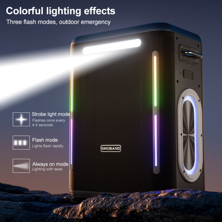 Loa Bluetooth TWS di động ngoài trời XDOBO SINOBAND Party 1981 300W với đèn LED nhiều màu, SINOBAND Party 1981