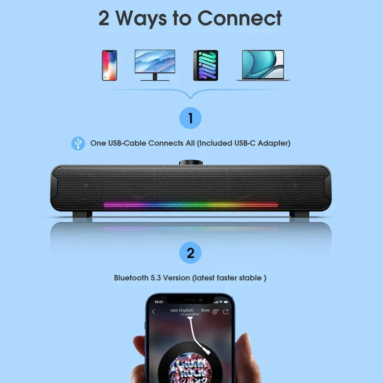 Loa không dây di động ngoài trời L16 với đèn RGB HiFi USB Bluetooth, L16