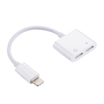 Bộ chuyển đổi tai nghe 2 trong 1 8 Pin đực sang sạc 8 Pin + âm thanh 8 Pin cái có chức năng gọi, hỗ trợ iOS 10.3.1 trở lên