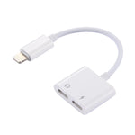 Bộ chuyển đổi tai nghe 2 trong 1 8 Pin đực sang sạc 8 Pin + âm thanh 8 Pin cái có chức năng gọi, hỗ trợ iOS 10.3.1 trở lên