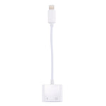 Bộ chuyển đổi tai nghe 2 trong 1 8 Pin đực sang sạc 8 Pin + âm thanh 8 Pin cái có chức năng gọi, hỗ trợ iOS 10.3.1 trở lên