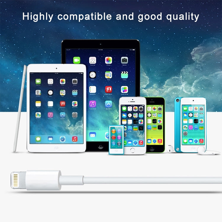 Cáp đồng bộ dữ liệu / sạc 8 chân sang USB 2.0, chiều dài cáp: 1m