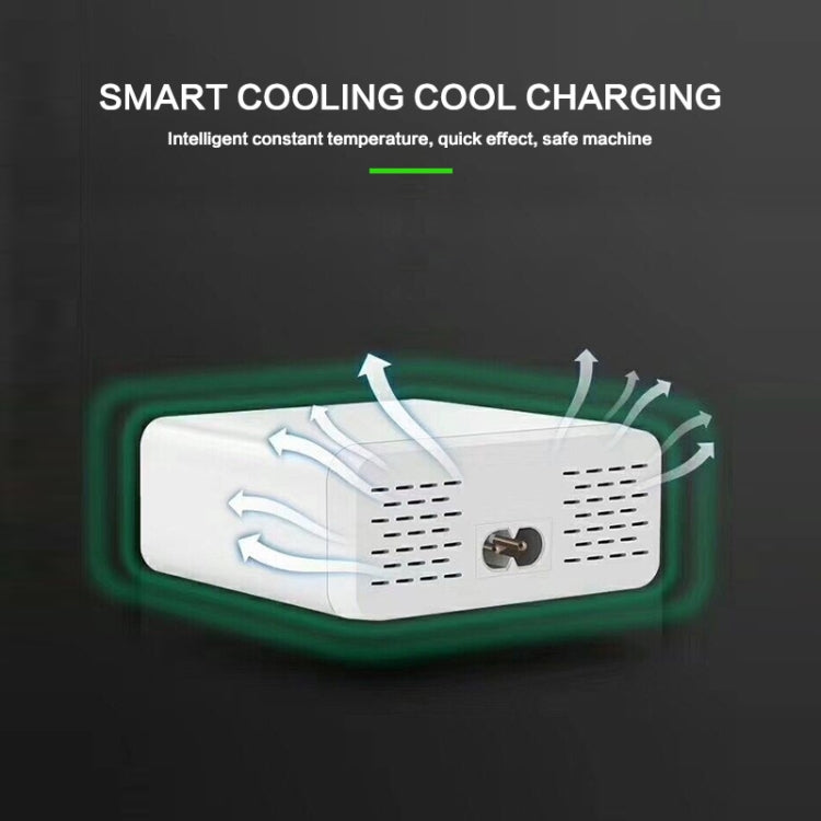 Bộ sạc nhanh 30W QC 3.0 6 cổng USB 899 có màn hình LCD kỹ thuật số, phích cắm EU, mã 899