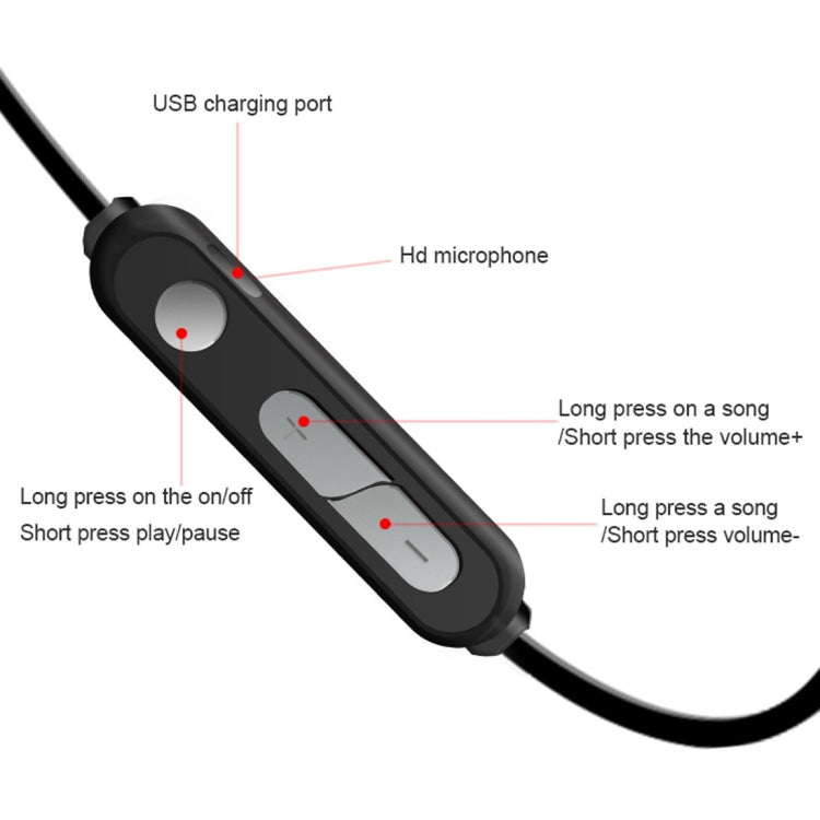 Tai nghe thể thao Bluetooth 5.0 X3 hút từ tính, mic HD, hỗ trợ gọi rảnh tay, khoảng cách: 10m