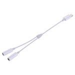 Bộ chuyển đổi âm thanh 2 trong 1 MH027 dài 16cm, 2 đầu 3.5mm cái sang 8 Pin đực