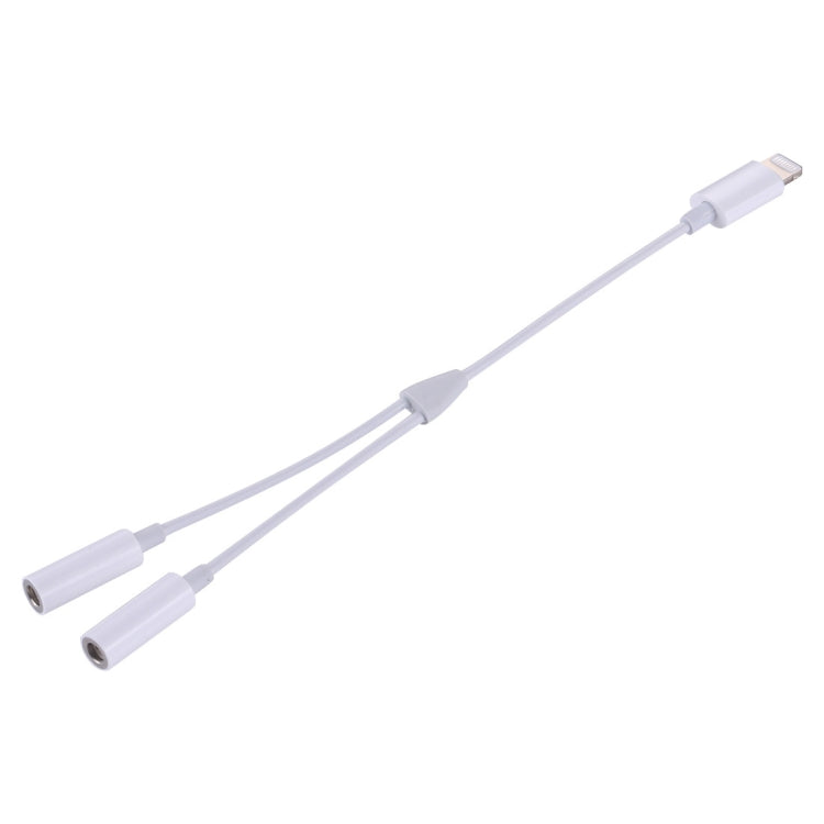 Bộ chuyển đổi âm thanh 2 trong 1 MH027 dài 16cm, 2 đầu 3.5mm cái sang 8 Pin đực
