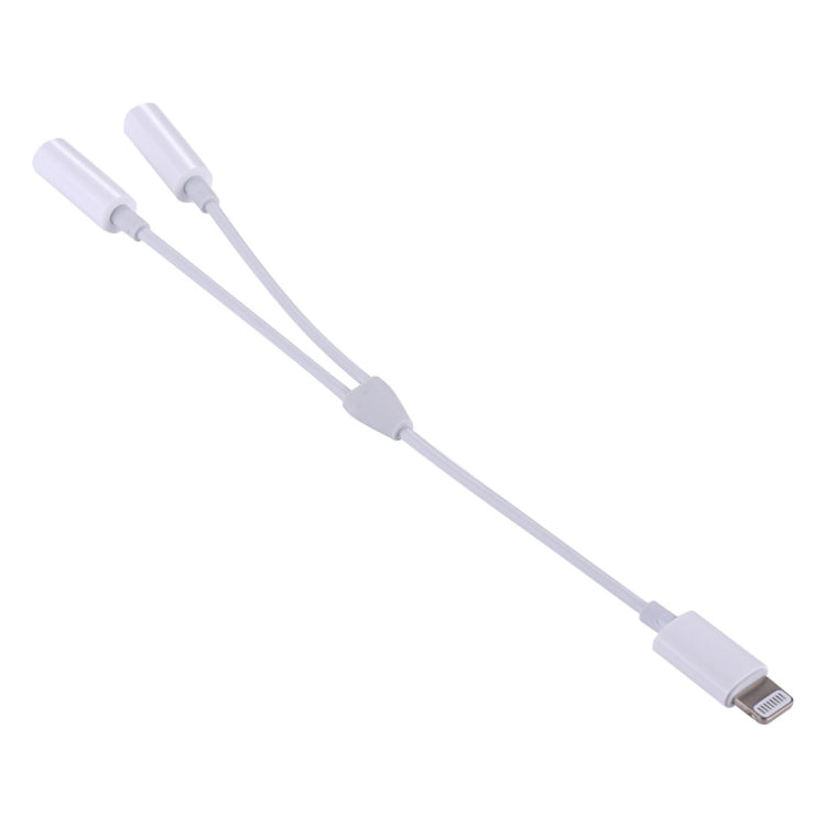 Bộ chuyển đổi âm thanh 2 trong 1 MH027 dài 16cm, 2 đầu 3.5mm cái sang 8 Pin đực