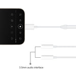 Bộ chuyển đổi âm thanh 2 trong 1 MH027 dài 16cm, 2 đầu 3.5mm cái sang 8 Pin đực