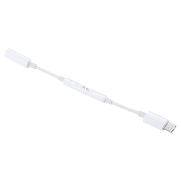 Dây jack tai nghe 8 Pin đực sang 3.5mm cái có điều khiển, bộ chuyển đổi âm thanh Bluetooth, hỗ trợ nghe nhạc, gọi điện, điều chỉnh âm lượng