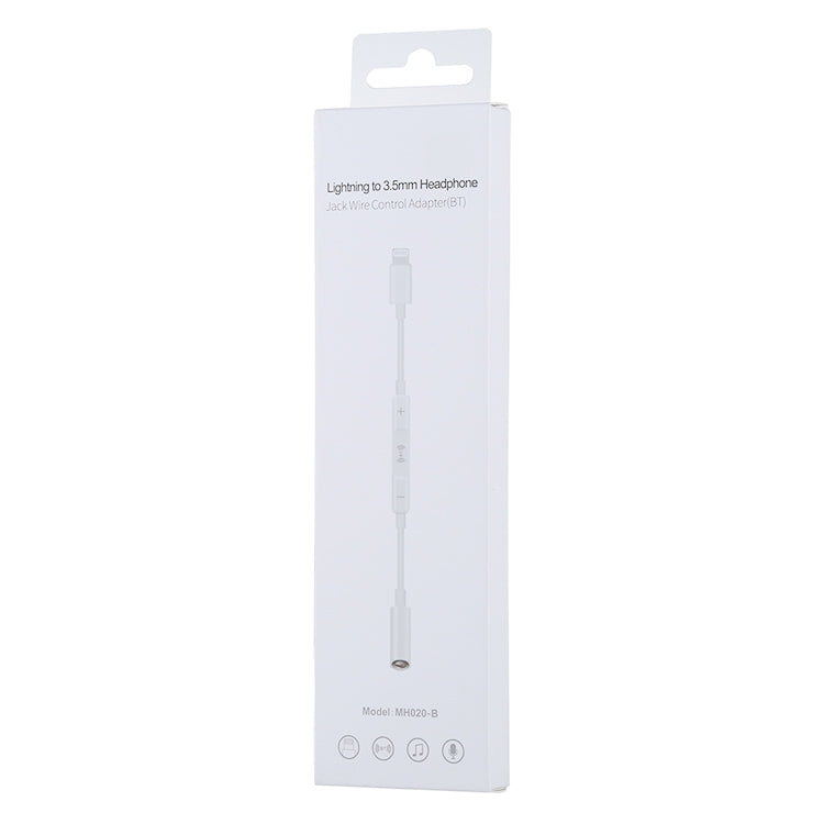 Dây jack tai nghe 8 Pin đực sang 3.5mm cái có điều khiển, bộ chuyển đổi âm thanh Bluetooth, hỗ trợ nghe nhạc, gọi điện, điều chỉnh âm lượng