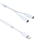 Bộ chuyển đổi âm thanh jack tai nghe 8 Pin đực sang đôi 3.5mm cái có điều khiển MH026