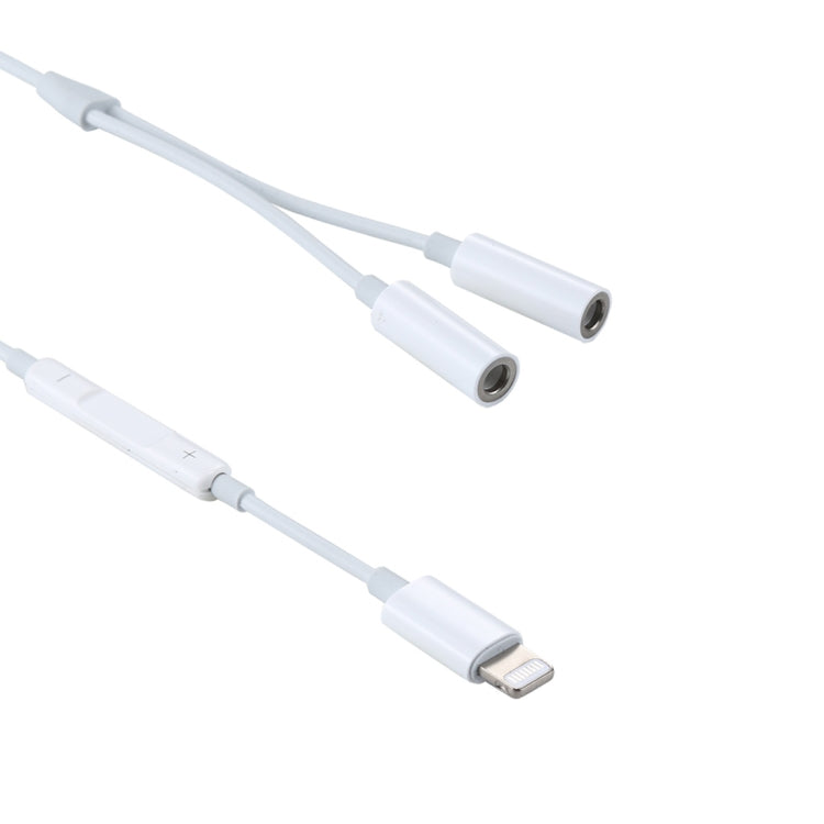 Bộ chuyển đổi âm thanh jack tai nghe 8 Pin đực sang đôi 3.5mm cái có điều khiển MH026