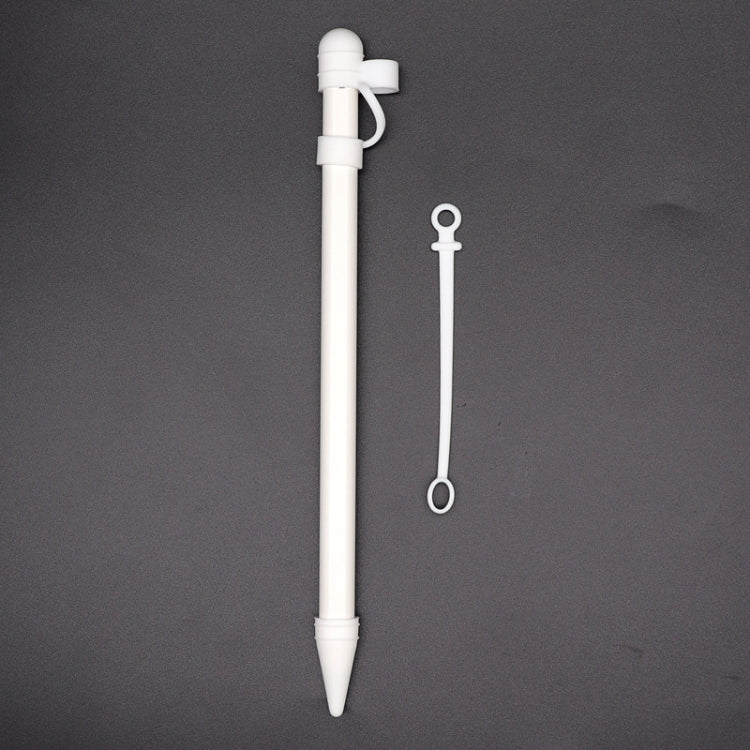 Bộ 3 trong 1 gồm vỏ bảo vệ silicone + nắp cảm ứng bút + hộp bút Nip cho Apple Pencil, màu xám, trắng