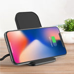Sạc không dây HAMTOD M5 chuẩn Qi thiết kế cuộn dây đôi thông minh 15W có đèn báo, Hỗ trợ sạc nhanh, M5 Đen, M5 Bạc