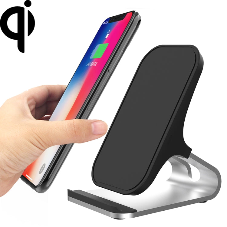Sạc không dây HAMTOD M5 chuẩn Qi thiết kế cuộn dây đôi thông minh 15W có đèn báo, Hỗ trợ sạc nhanh, M5 Đen, M5 Bạc