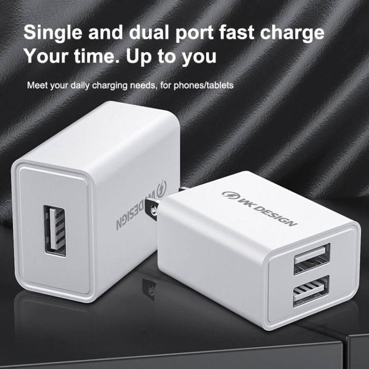 WK WP-U118 Bộ Sạc Du Lịch 10W 1 Cổng USB, Phích Cắm EU, WP-U118 Phích Cắm EU