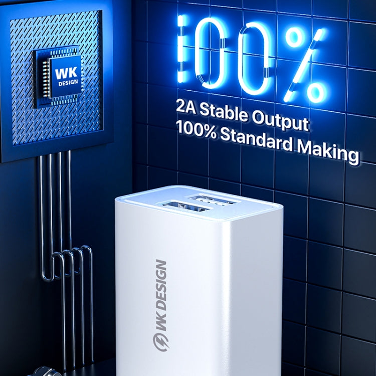 WK WP-U118 Bộ Sạc Du Lịch 10W 1 Cổng USB, Phích Cắm EU, WP-U118 Phích Cắm EU