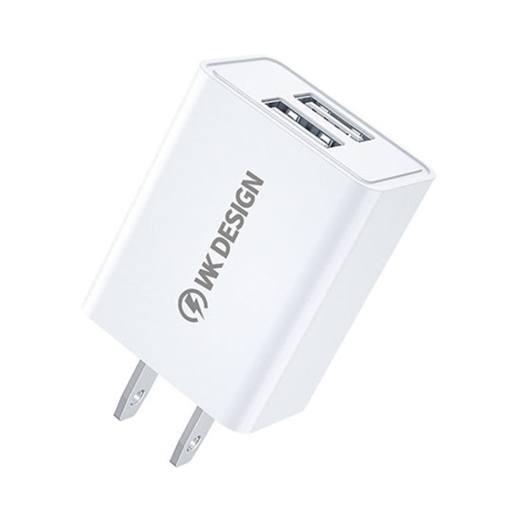 WK WP-U119 Bộ Sạc Du Lịch 10W 2 Cổng USB, Phích Cắm US, WP-U119 Phích Cắm US
