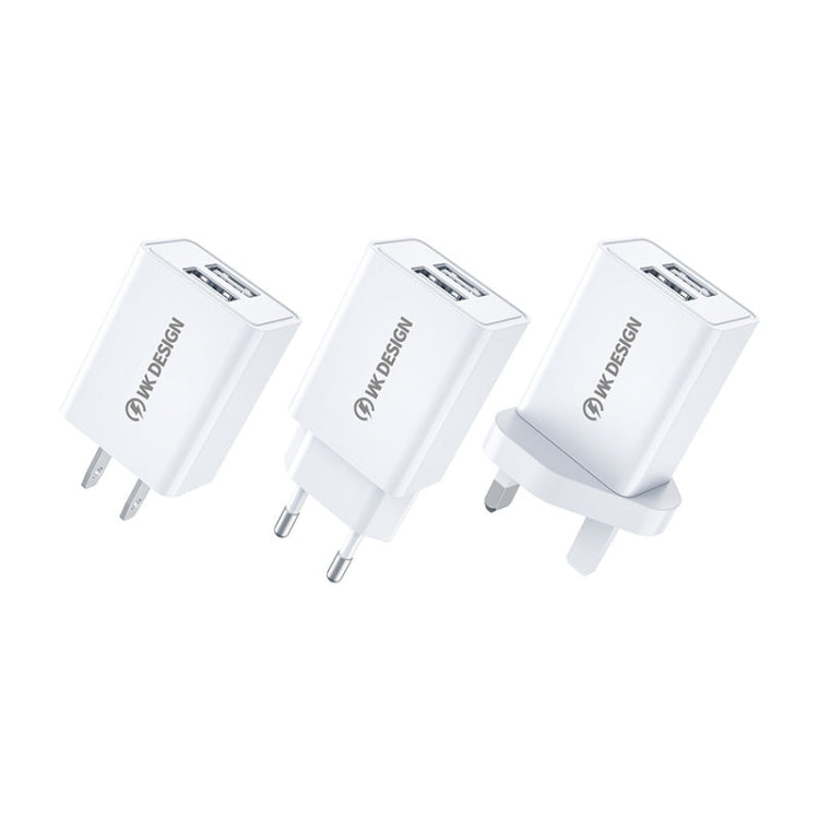 WK WP-U119 Bộ Sạc Du Lịch 10W 2 Cổng USB, Phích Cắm US, WP-U119 Phích Cắm US