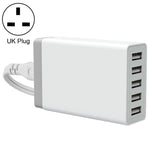 XBX09 40W 5V 8A 5 Cổng USB Sạc Nhanh Sạc Du Lịch, Phích Cắm UK (Đen), XBX09, 8A