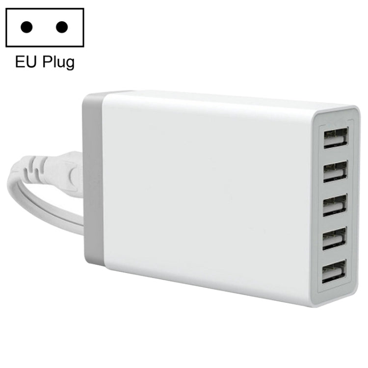XBX09 40W 5V 8A 5 Cổng USB Sạc Nhanh Sạc Du Lịch, Phích Cắm UK (Đen), XBX09, 8A