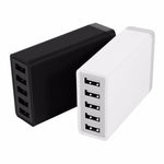 XBX09 40W 5V 8A 5 Cổng USB Sạc Nhanh Sạc Du Lịch, Phích Cắm UK (Đen), XBX09, 8A