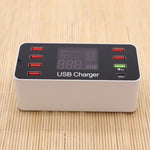 A9+ Trạm Sạc Đa Năng AC 100V~240V 8 Cổng USB Màn Hình Kỹ Thuật Số LCD Có Thể Tháo Rời Bộ Sạc Thông Minh, Hỗ Trợ QC3.0, A9+