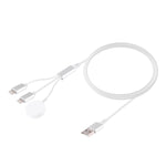 Cáp Sạc Từ Tính Đa Năng 3 Trong 1 8 Chân Cho iPhone / Apple Watch, Chiều Dài: 1m
