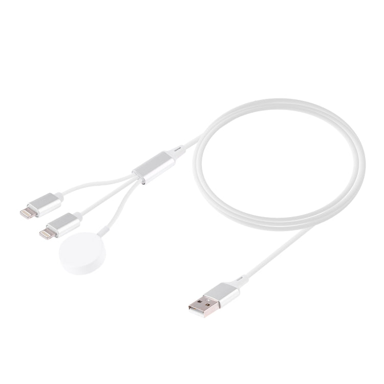 Cáp Sạc Từ Tính Đa Năng 3 Trong 1 8 Chân Cho iPhone / Apple Watch, Chiều Dài: 1m