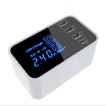 Bộ sạc đa năng CDA30 20W 3 cổng USB + cổng USB-C / Type-C có màn hình LED, phích cắm UK, phích cắm UK