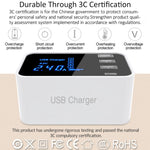 Bộ sạc đa năng CDA30 20W 3 cổng USB + cổng USB-C / Type-C có màn hình LED, phích cắm UK, phích cắm UK