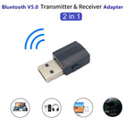 Bộ thu phát Bluetooth 5.0 âm thanh không dây USB BT600 2 trong 1, BT600 2 trong 1