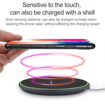 Sạc không dây siêu mỏng KD-1 10W sạc nhanh cho điện thoại Android & iPhone, Sạc nhanh, Màu đen