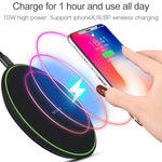 Sạc không dây siêu mỏng KD-1 10W sạc nhanh cho điện thoại Android & iPhone, Sạc nhanh, Màu đen