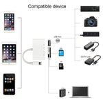 Bộ chuyển đổi đầu đọc thẻ camera NK-108L 8 chân sang USB + thẻ TF + thẻ SD, tương thích với hệ điều hành IOS 9.1 trở lên, NK-108L