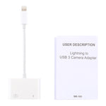 Bộ Chuyển Đổi Đầu Đọc Camera 8 Pin sang USB, Tương Thích Hệ Điều Hành IOS 9.1 Trở Lên, NK101
