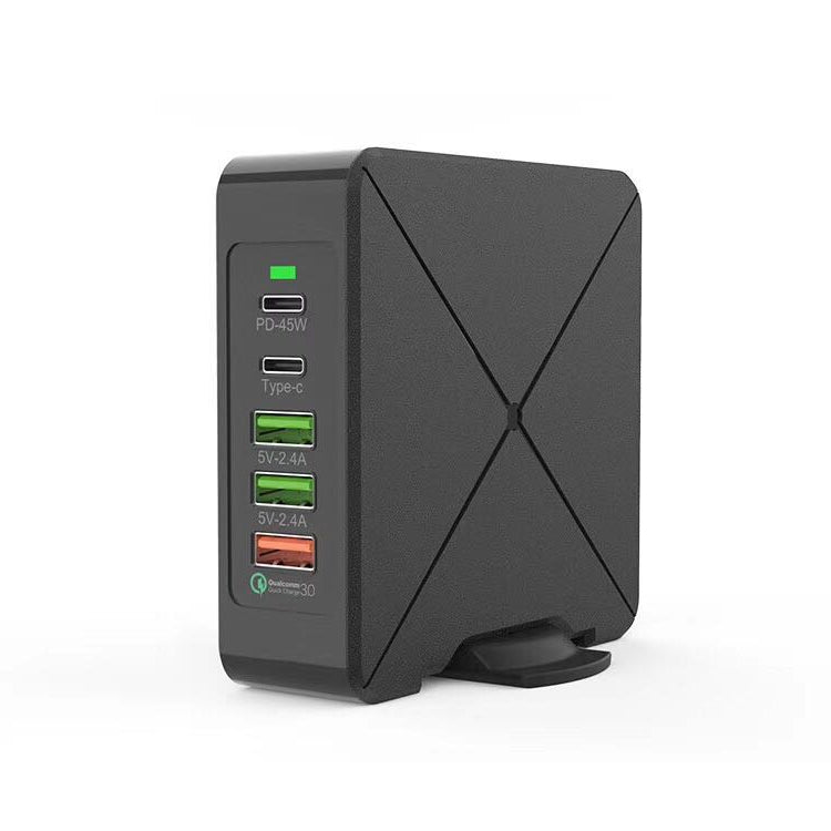 Bộ sạc để bàn F88 với 3 cổng USB + 2 cổng USB-C / Type-C QC3.0, F88