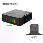 Bộ sạc để bàn F88W với 3 cổng USB + 2 cổng USB-C / Type-C QC3.0 có chức năng sạc không dây, F88W