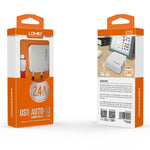 LDNIO A2201 Đầu Sạc Đôi USB 2.4A Sạc Trực Tiếp Du Lịch Bộ Chuyển Đổi Điện Thoại Kèm Cáp Dữ Liệu Type-C, Type-C