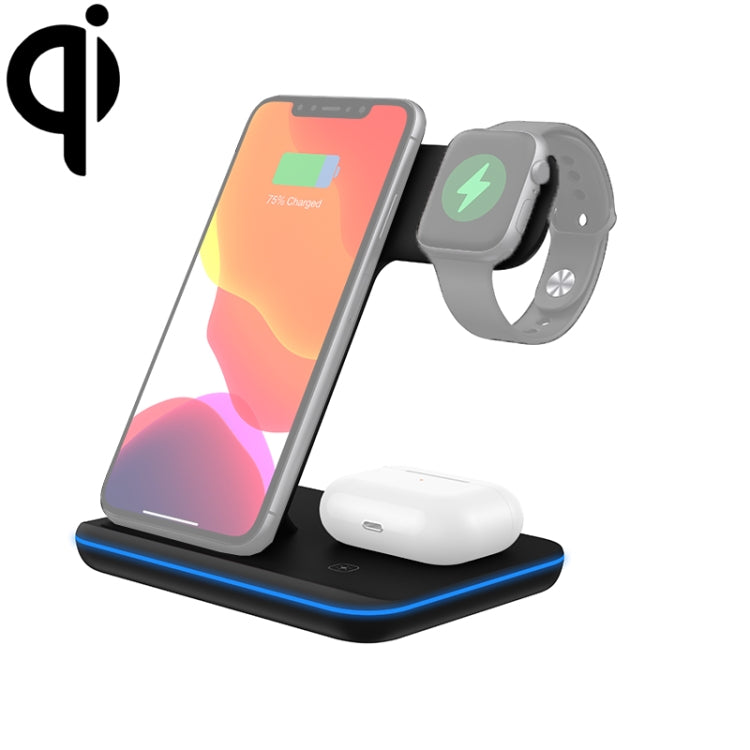 Sạc không dây từ tính đứng Z5A QI cho điện thoại di động & Apple Watch & AirPods / Samsung Galaxy Buds / Huawei Free Buds, có đèn vòng cảm ứng, Z5A