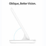 Sạc không dây từ tính đứng Z5A QI cho điện thoại di động & Apple Watch & AirPods / Samsung Galaxy Buds / Huawei Free Buds, có đèn vòng cảm ứng, Z5A