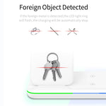 Sạc không dây từ tính đứng Z5A QI cho điện thoại di động & Apple Watch & AirPods / Samsung Galaxy Buds / Huawei Free Buds, có đèn vòng cảm ứng, Z5A